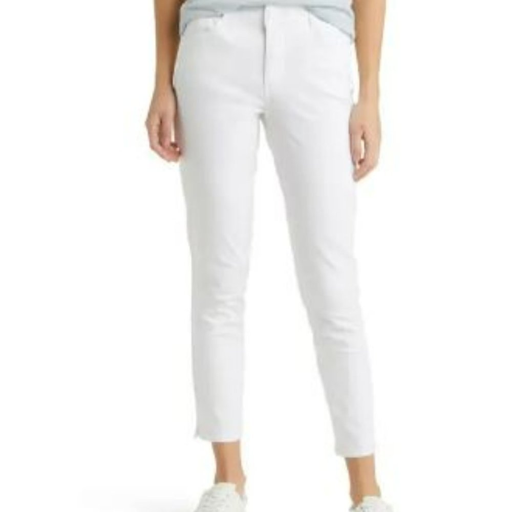 Nordstrom Wit & Wisdom AbSolution High Waist Ankly Skinny White Pants 0